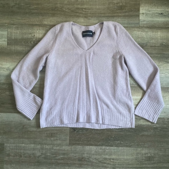 Calvin Klein Purple Ribbed Knit Wool Blend Chunky - Picture 8 of 8